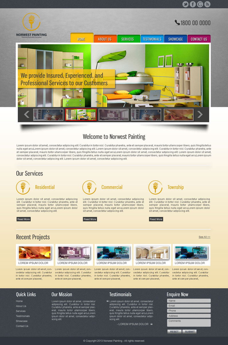Diseño Web por vinita para Norwest Painting | Diseño #2504354