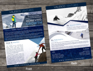 Venture firm needs flyer to attract Sales Professionals as Advisors    | Flyer-Design von SAI DESIGNS