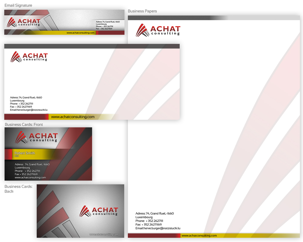 Stationery Design by SRSgraphicdesign for Achat-Consulting GmbH | Design #583087