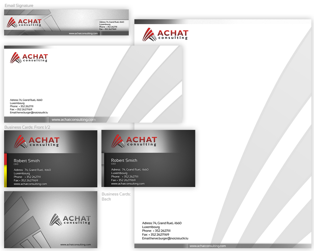 Stationery Design by SRSgraphicdesign for Achat-Consulting GmbH | Design #585125