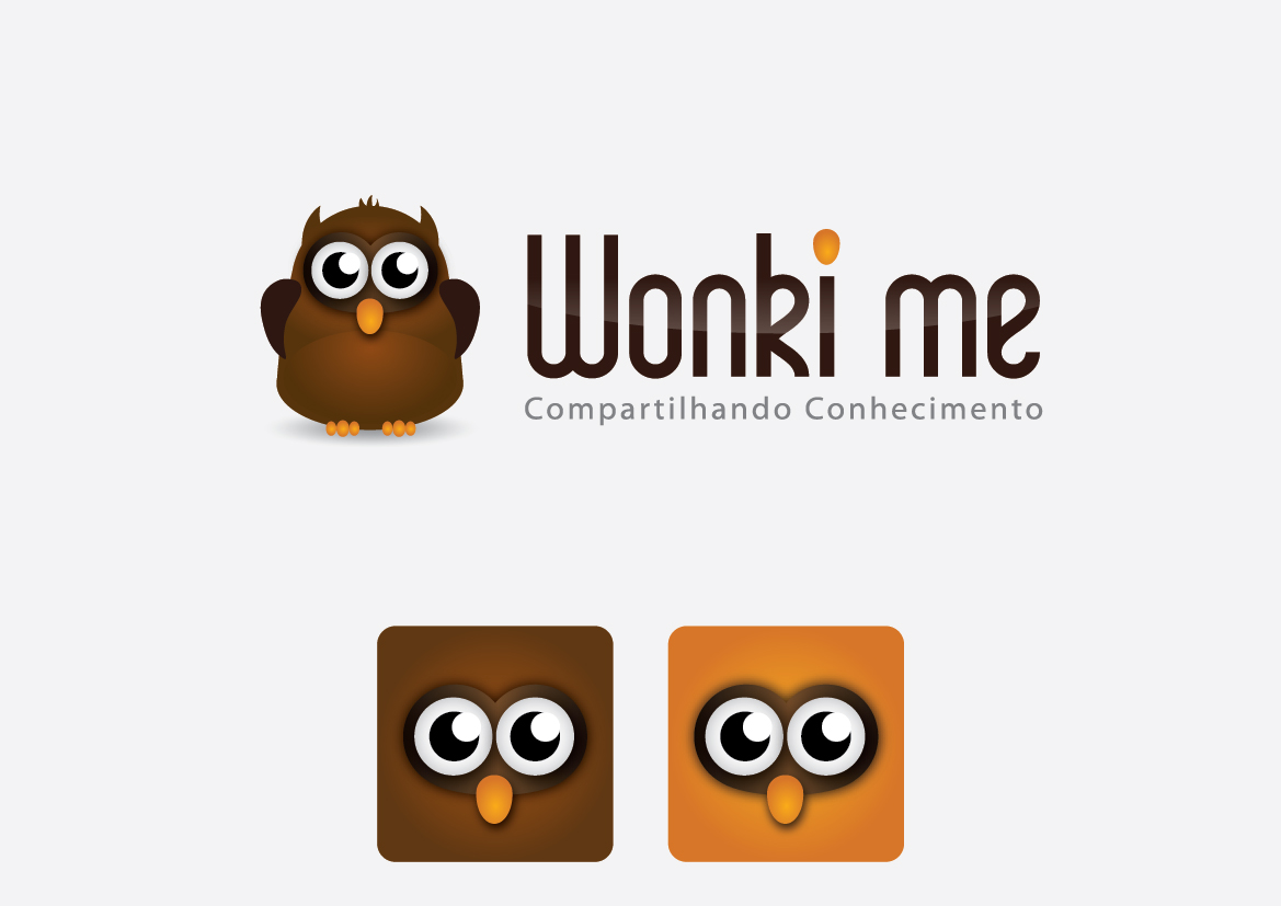 Owl Logo Design by Crazy Art for Wonki Me