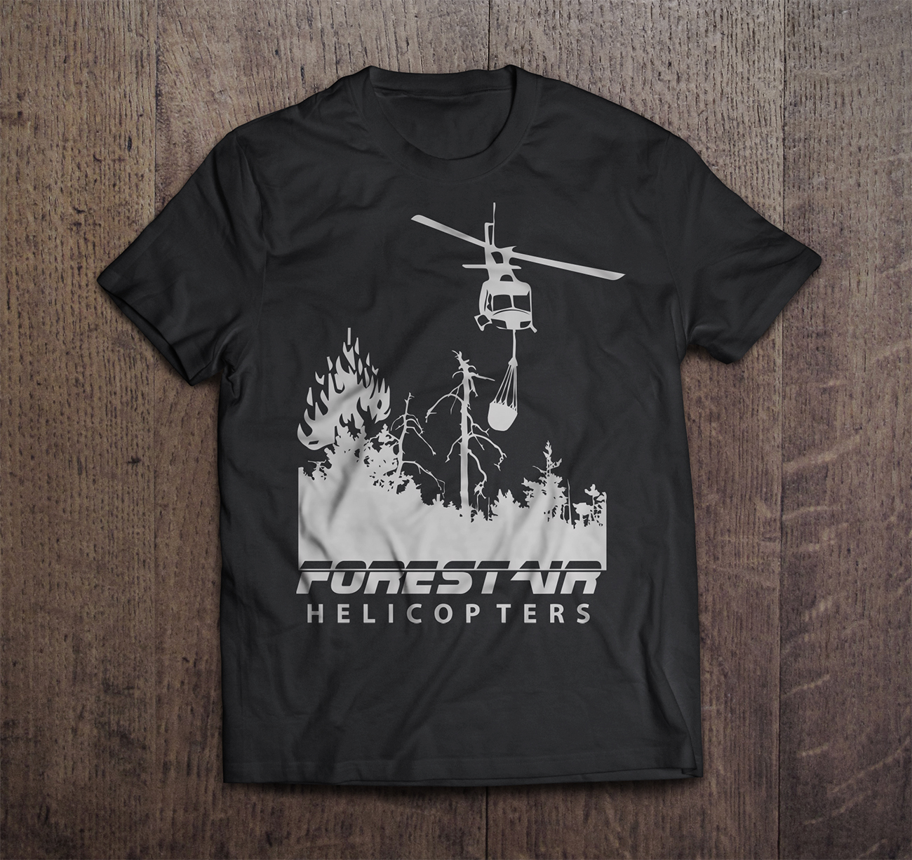 T-shirt Design by Eugeniy Sosunov for Forest Air Helicopters | Design #13151670