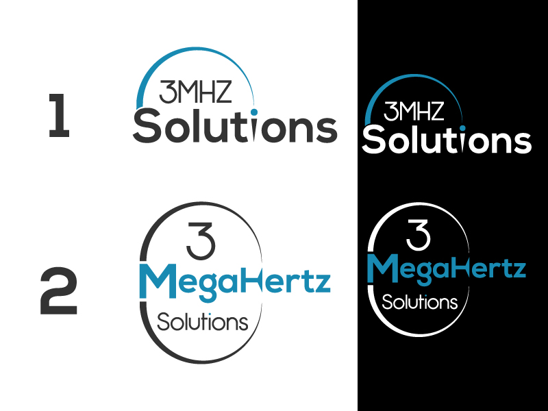 Logo Design by Zeeshan Ali for 3MHZ Solutions | Design #13136387