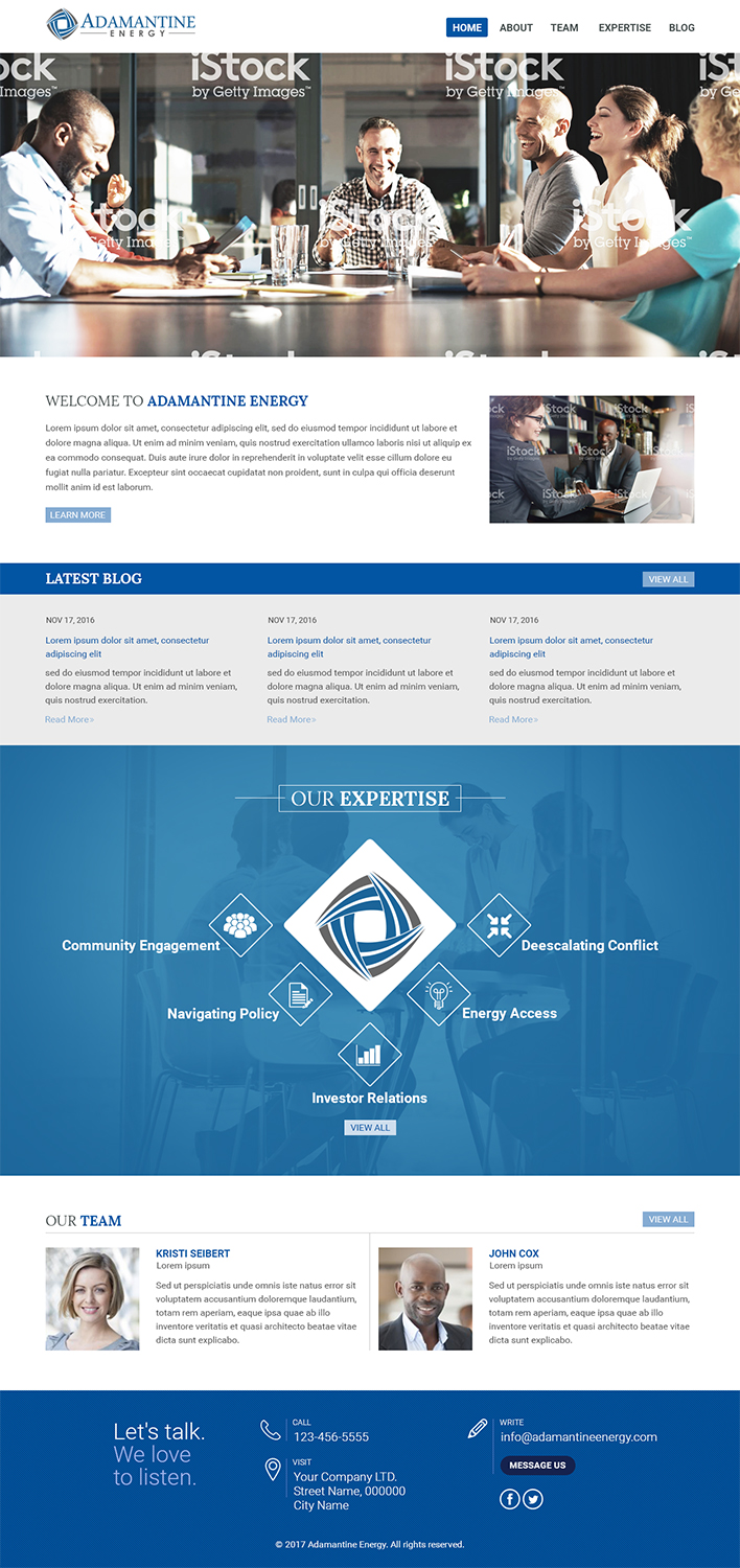Diseño Wordpress por RupalTechno para Adamantine Energy | Diseño #13174871