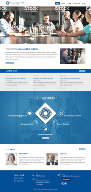 Design Wordpress par RupalTechno pour Adamantine Energy | Design : #13174871