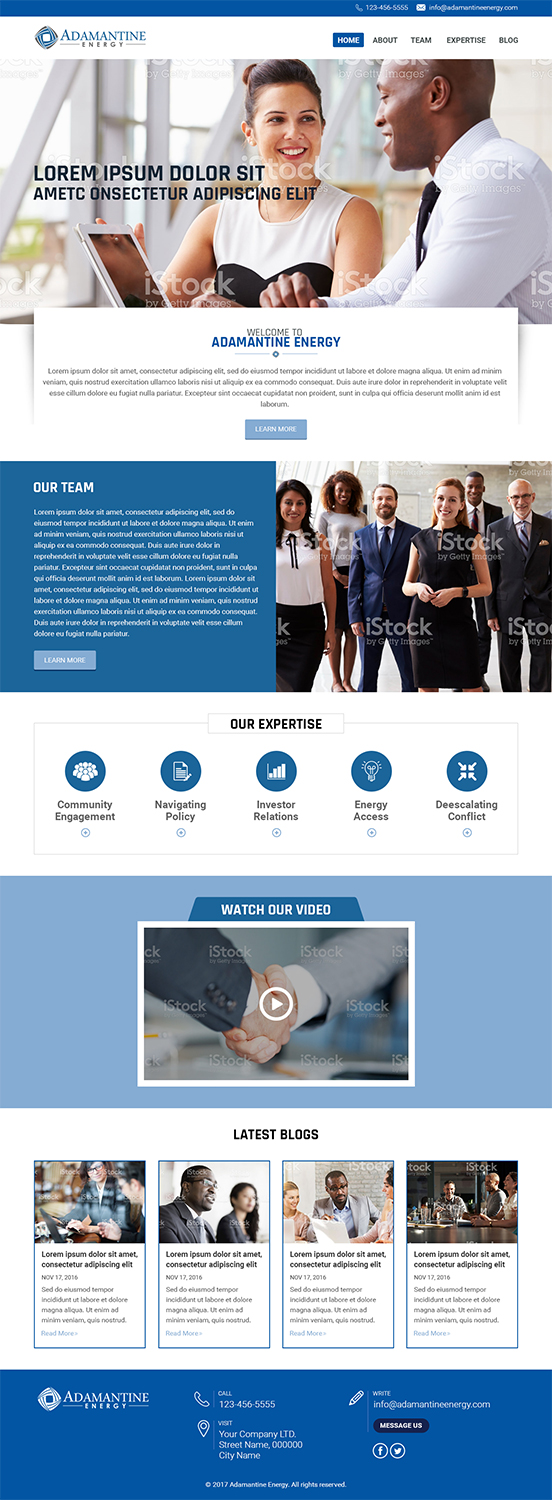 Design Wordpress par RupalTechno pour Adamantine Energy | Design #13190153