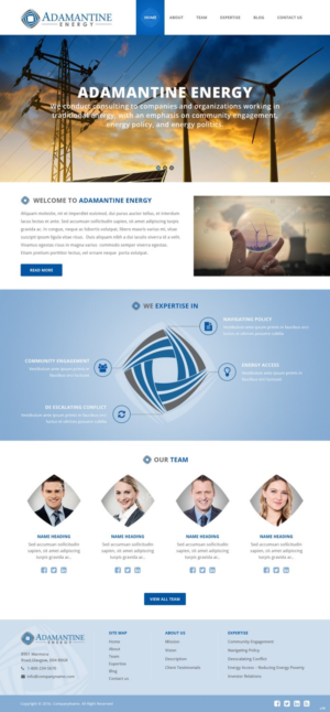 Wordpress Design by pb for Adamantine Energy | Design: #13151574