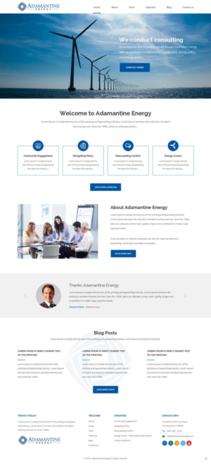 Design Wordpress par pb pour Adamantine Energy | Design : #13151576