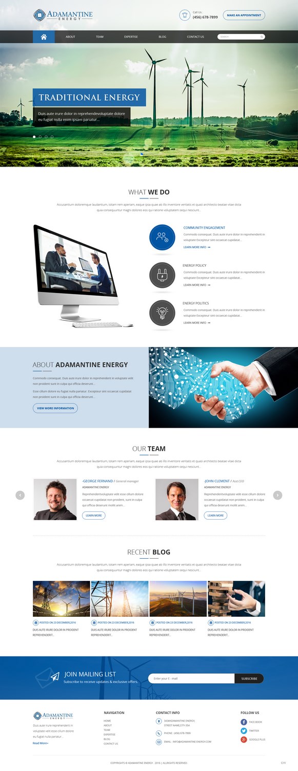 Wordpress Design by pb for Adamantine Energy | Design #13151585