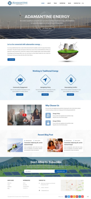 Wordpress Design by pb for Adamantine Energy | Design: #13151587