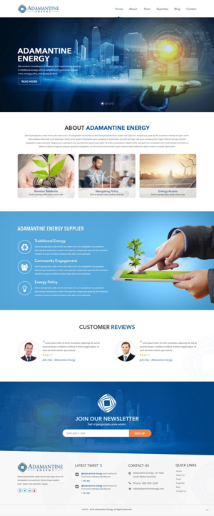 Wordpress Design by pb for Adamantine Energy | Design: #13151588