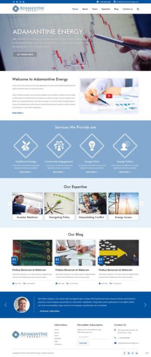 Wordpress Design by pb for Adamantine Energy | Design: #13151591