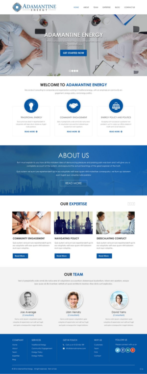 Wordpress Design by pb for Adamantine Energy | Design: #13151595