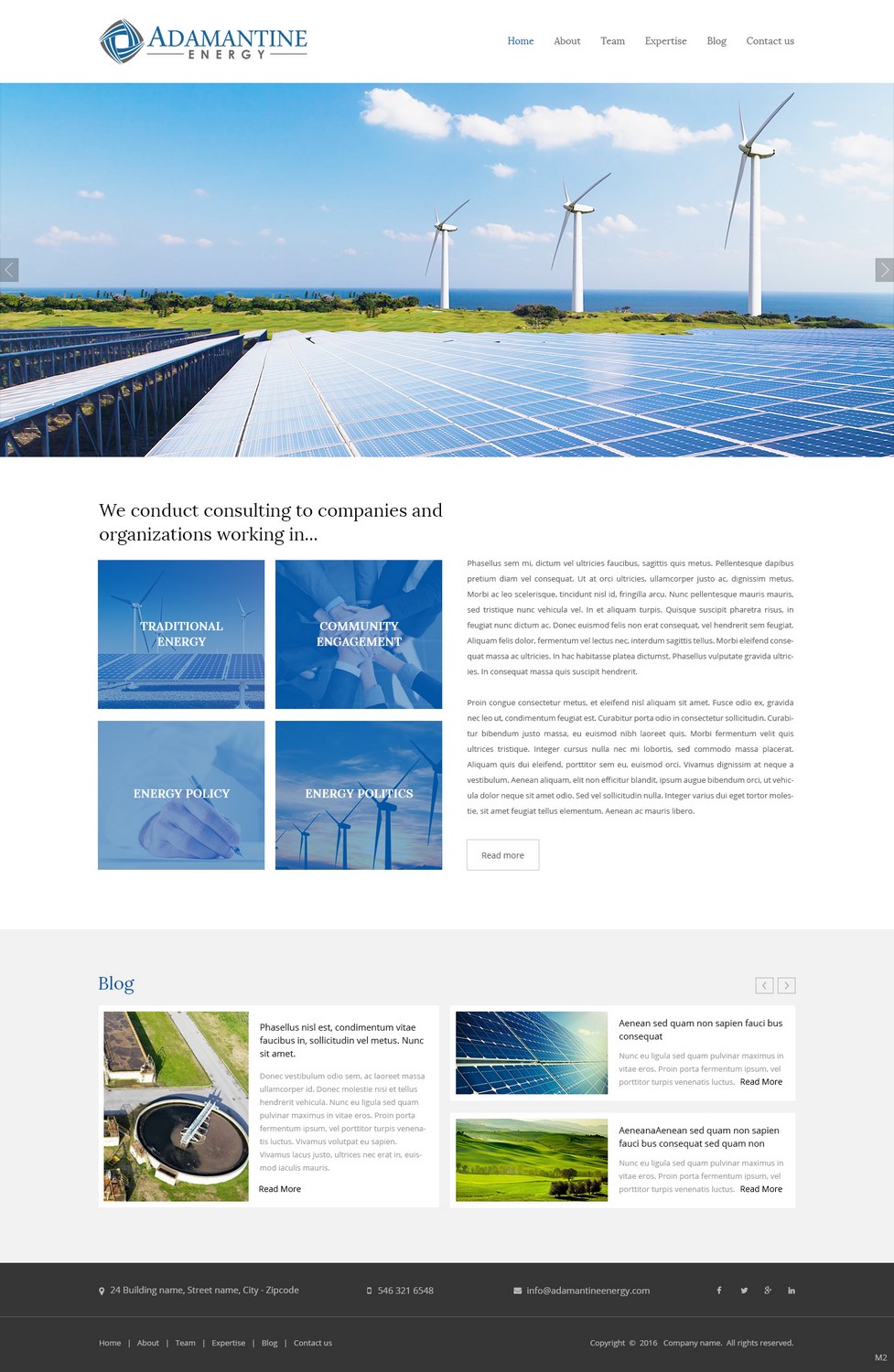 Wordpress Design by pb for Adamantine Energy | Design #13151613