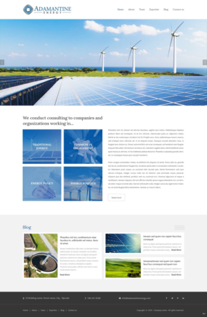 Wordpress Design by pb for Adamantine Energy | Design: #13151613