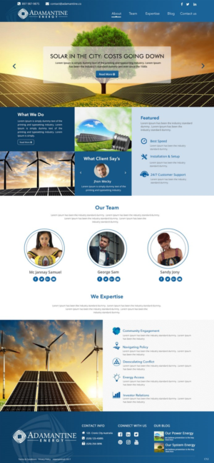 Wordpress Design by pb for Adamantine Energy | Design: #13158148