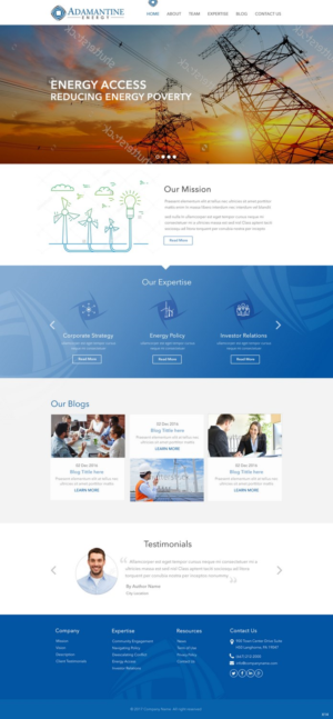 Wordpress Design by pb for Adamantine Energy | Design: #13158150