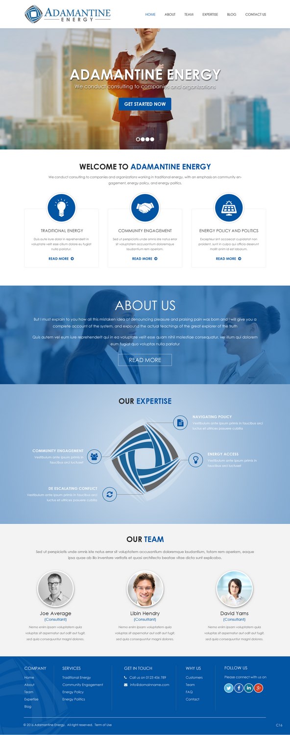Design Wordpress par pb pour Adamantine Energy | Design #13158151