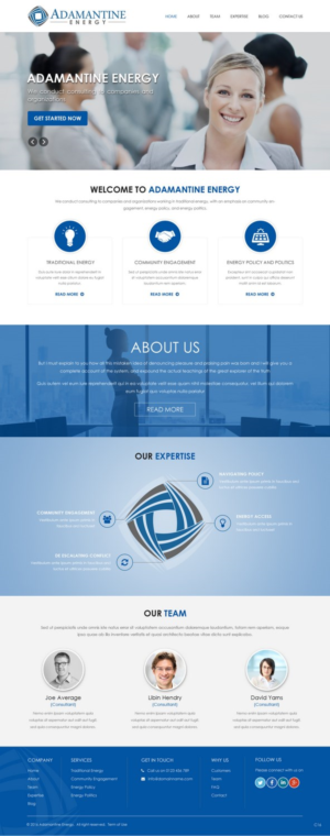 Wordpress Design by pb for Adamantine Energy | Design: #13158152
