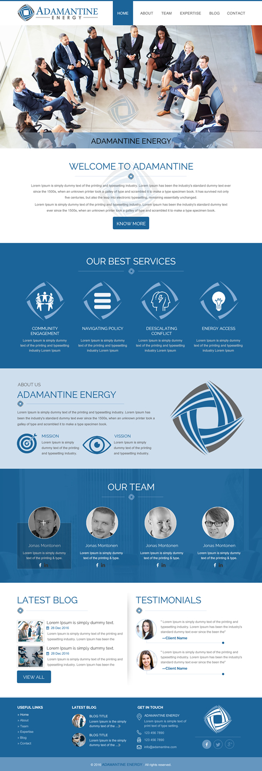 Design Wordpress par rightway pour Adamantine Energy | Design #13149216