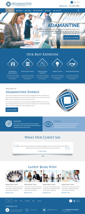 Design Wordpress par rightway pour Adamantine Energy | Design : #13149227