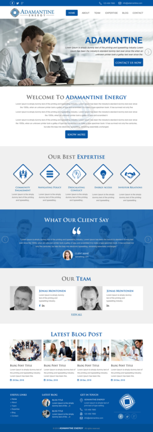 Design Wordpress par rightway pour Adamantine Energy | Design : #13149228
