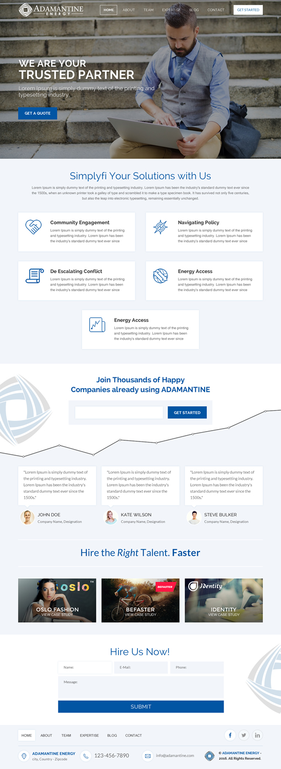 Diseño Wordpress por rightway para Adamantine Energy | Diseño #13149232