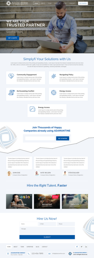 Design Wordpress par rightway pour Adamantine Energy | Design : #13149232