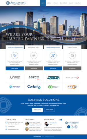 Design Wordpress par rightway pour Adamantine Energy | Design : #13149234