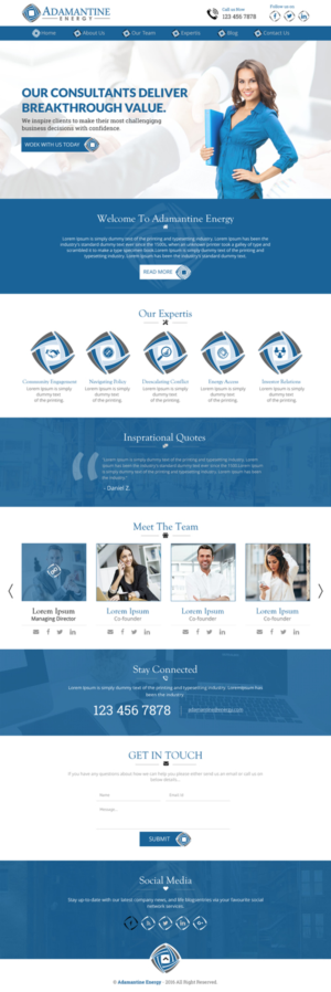 Wordpress Design by rightway for Adamantine Energy | Design: #13149237