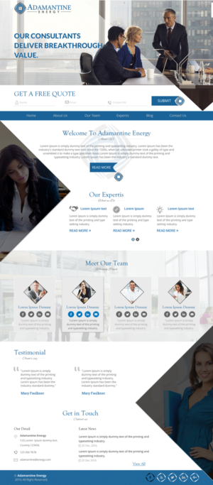 Design Wordpress par rightway pour Adamantine Energy | Design : #13149239