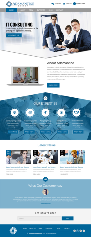 Design Wordpress par rightway pour Adamantine Energy | Design : #13149240
