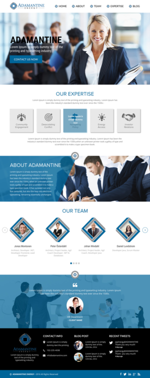 Design Wordpress par rightway pour Adamantine Energy | Design : #13149245