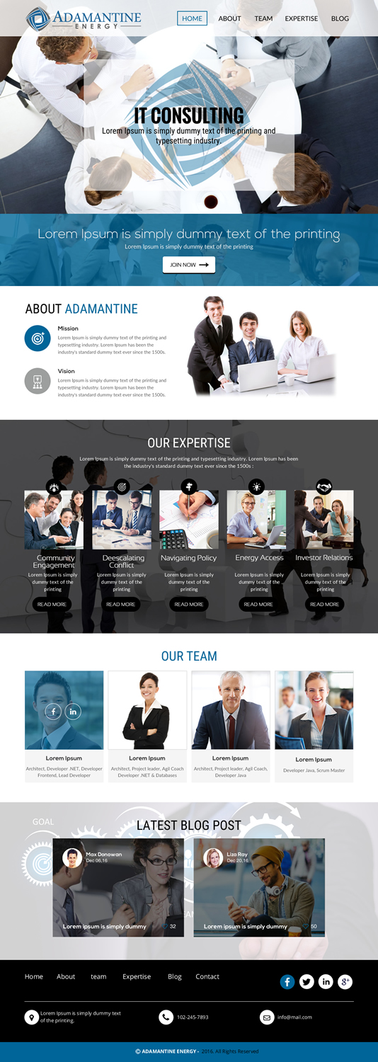 Wordpress Design by rightway for Adamantine Energy | Design #13149248