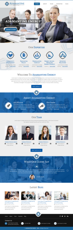 Wordpress Design by rightway for Adamantine Energy | Design: #13149249