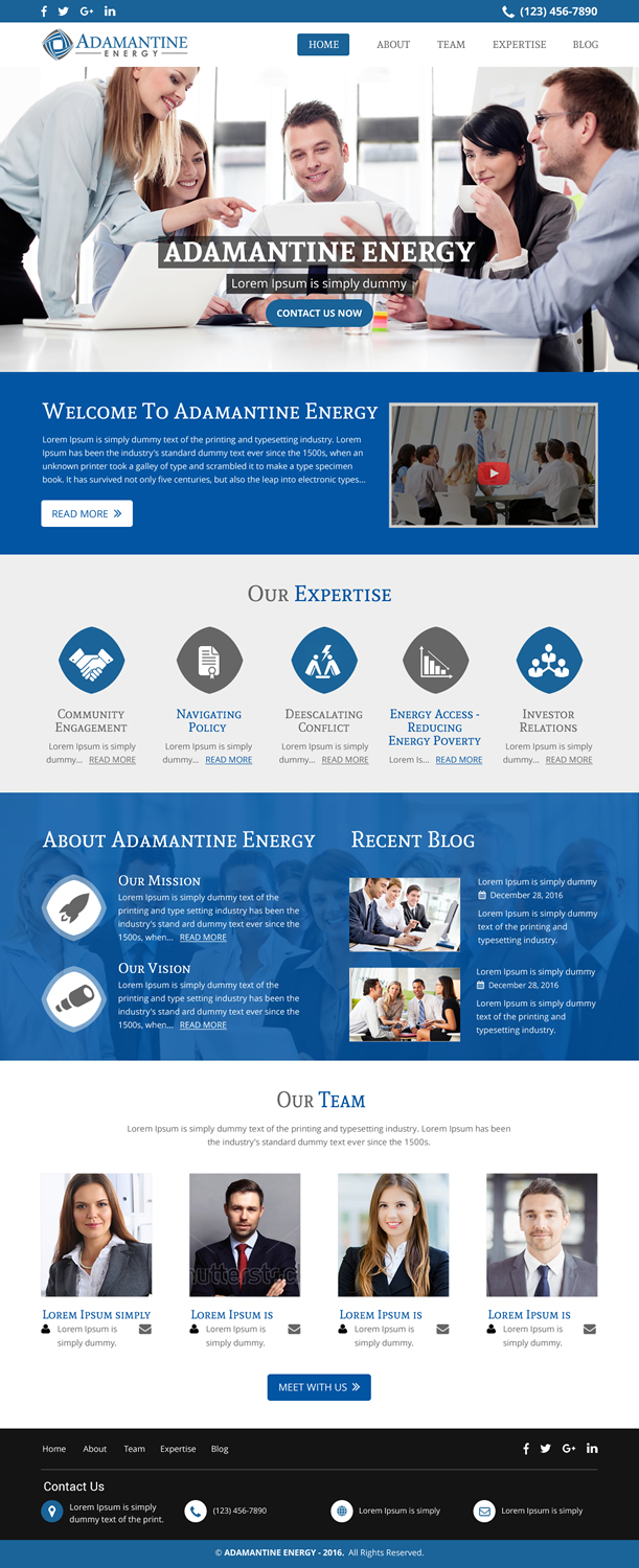 Wordpress Design by rightway for Adamantine Energy | Design #13149253