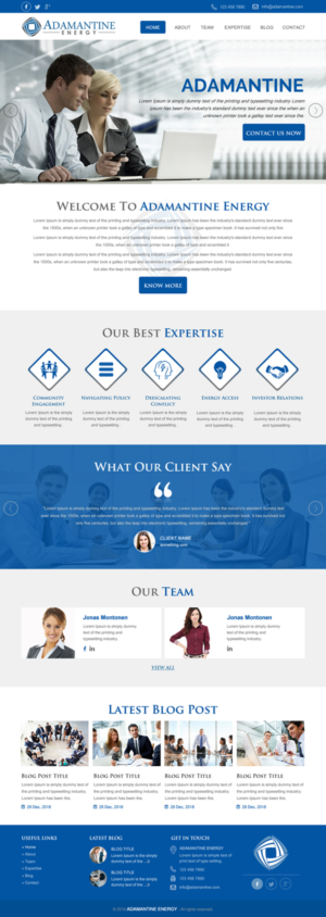 Design Wordpress par rightway pour Adamantine Energy | Design : #13165986