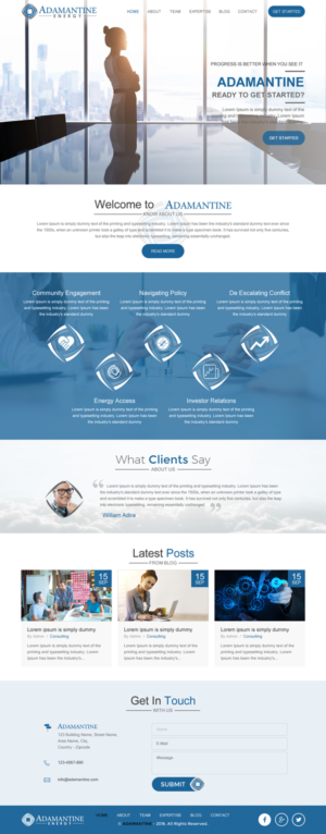 Design Wordpress par rightway pour Adamantine Energy | Design : #13165994