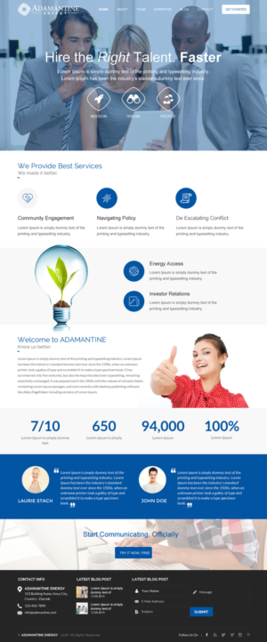 Design Wordpress par rightway pour Adamantine Energy | Design : #13166001