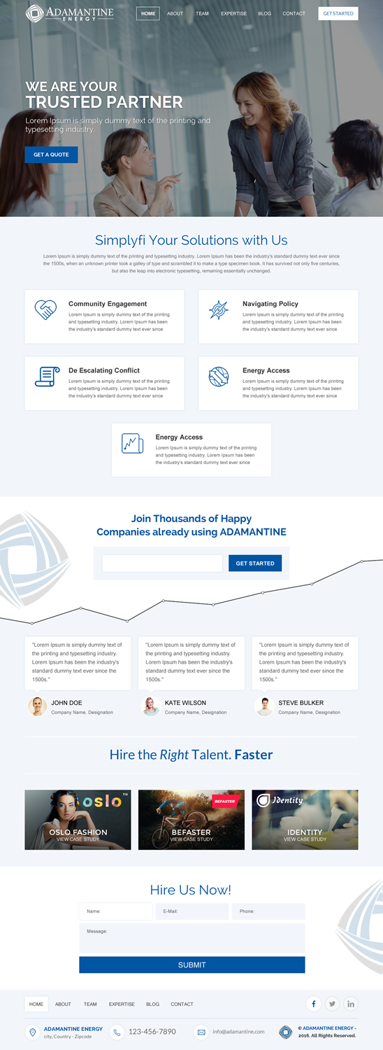 Design Wordpress par rightway pour Adamantine Energy | Design #13166008