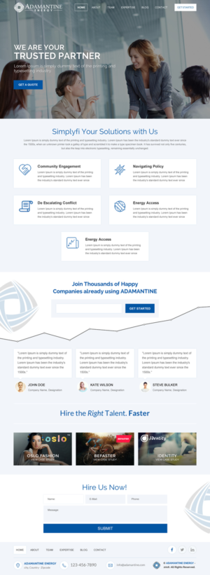 Design Wordpress par rightway pour Adamantine Energy | Design : #13166008
