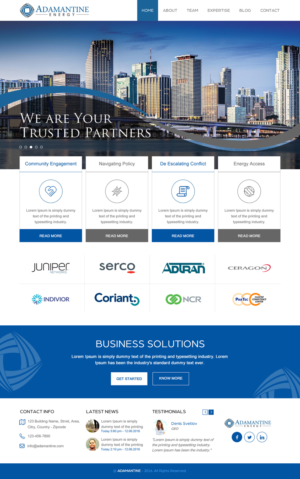 Design Wordpress par rightway pour Adamantine Energy | Design : #13166011