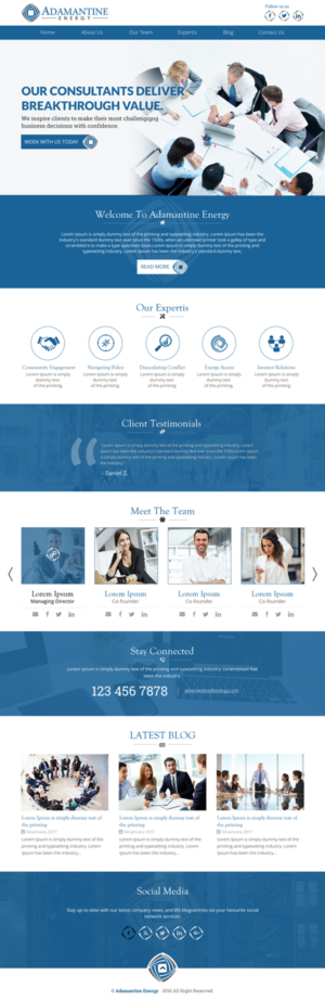 Design Wordpress par rightway pour Adamantine Energy | Design : #13274136
