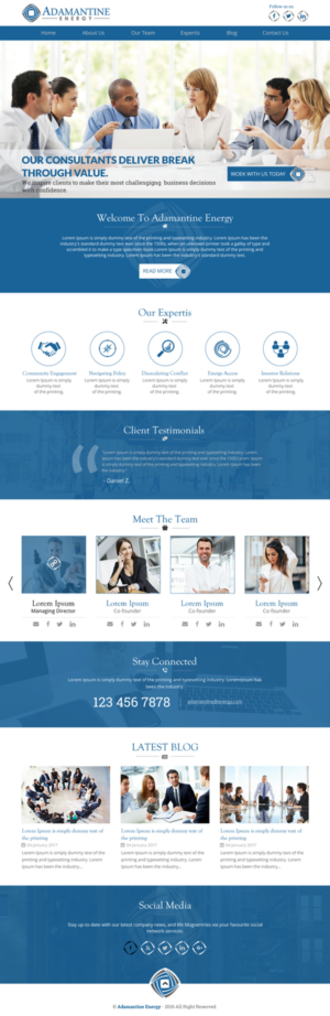 Design Wordpress par rightway pour Adamantine Energy | Design : #13274140