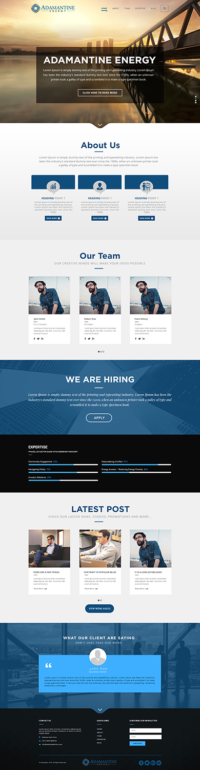 Wordpress Design by SAI DESIGNS for Adamantine Energy | Design #13149527