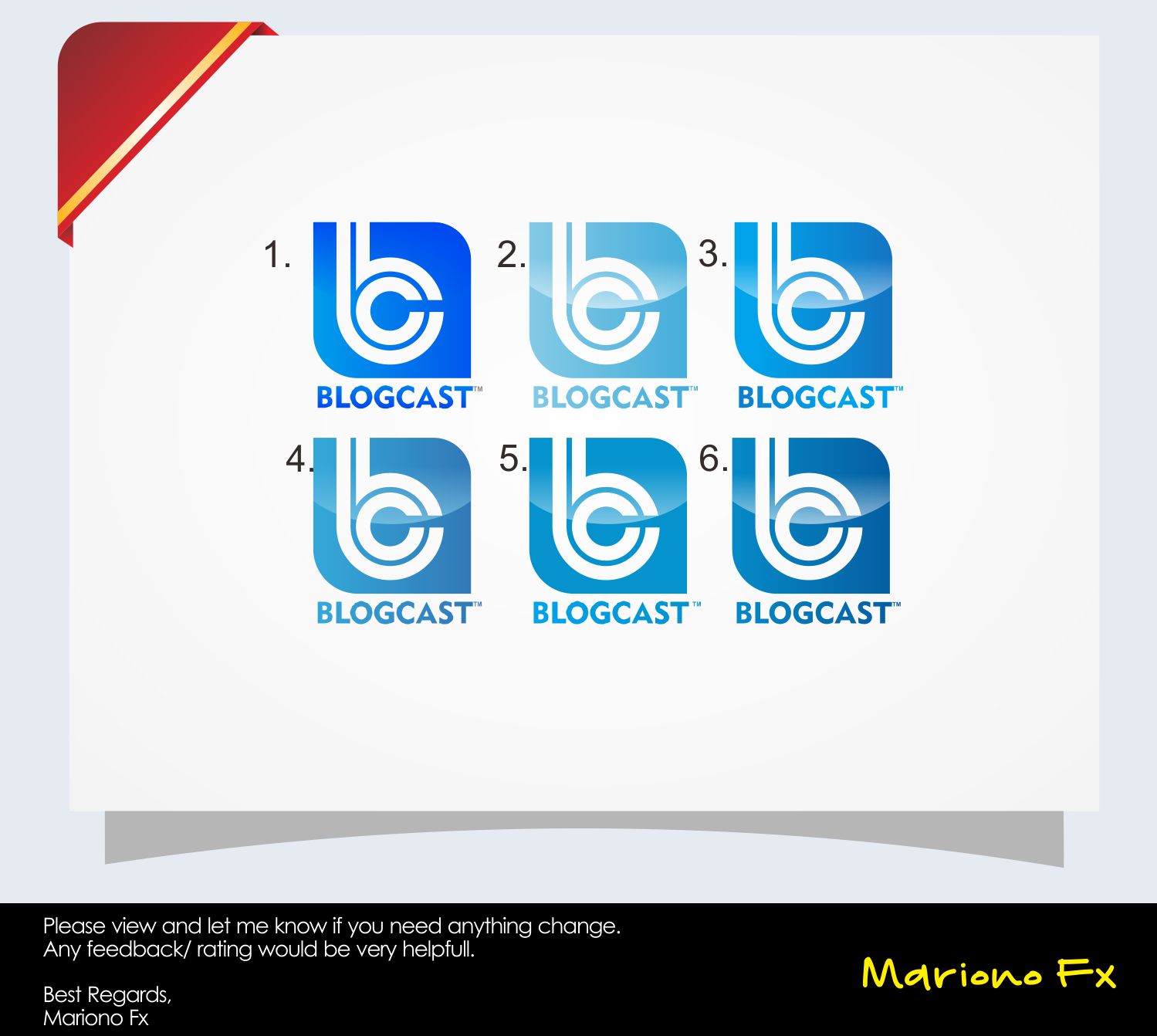 Logo Design by Mariono Fx for Blogcast.com | Design #13144510