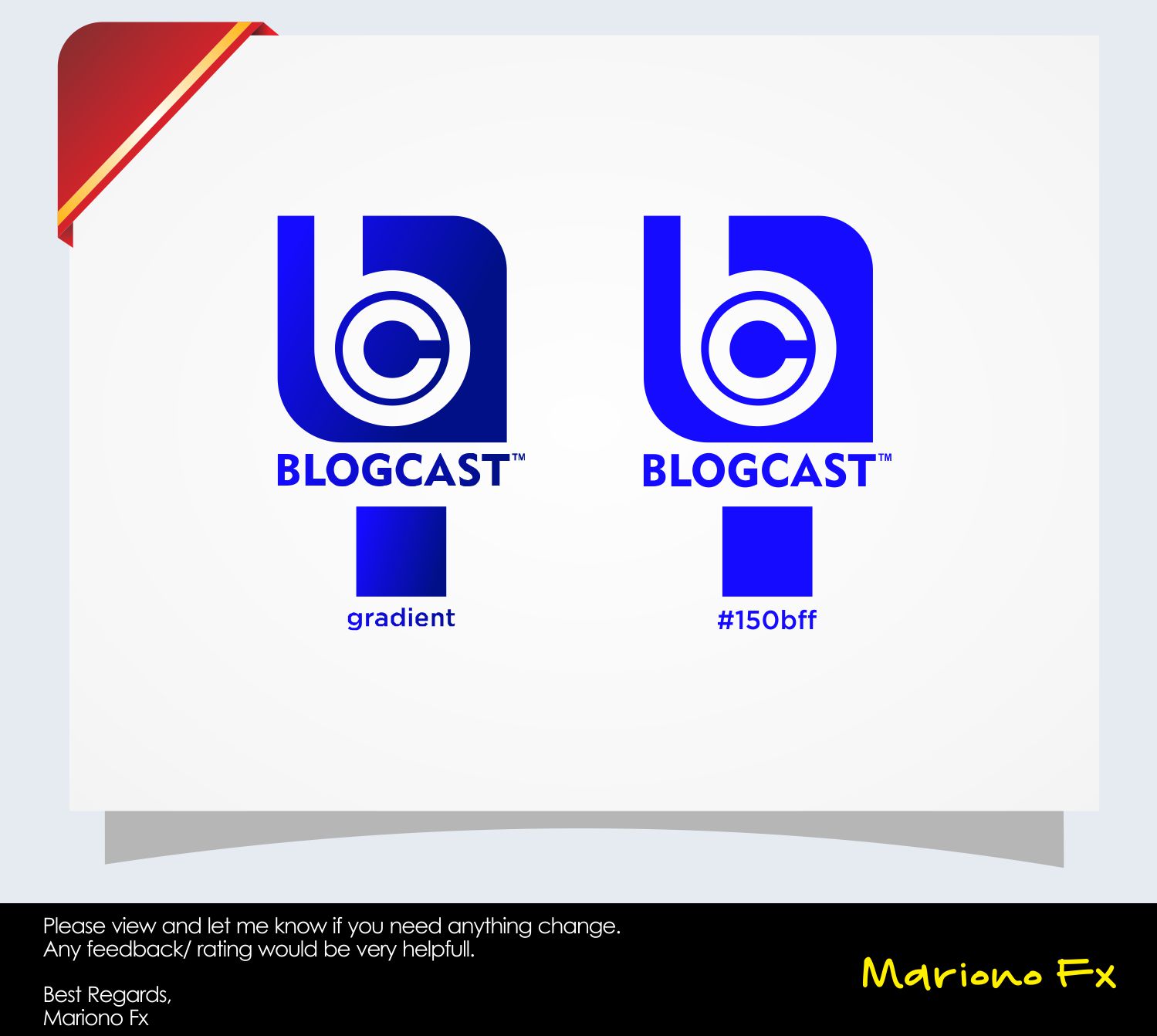 Logo Design by Mariono Fx for Blogcast.com | Design #13167086