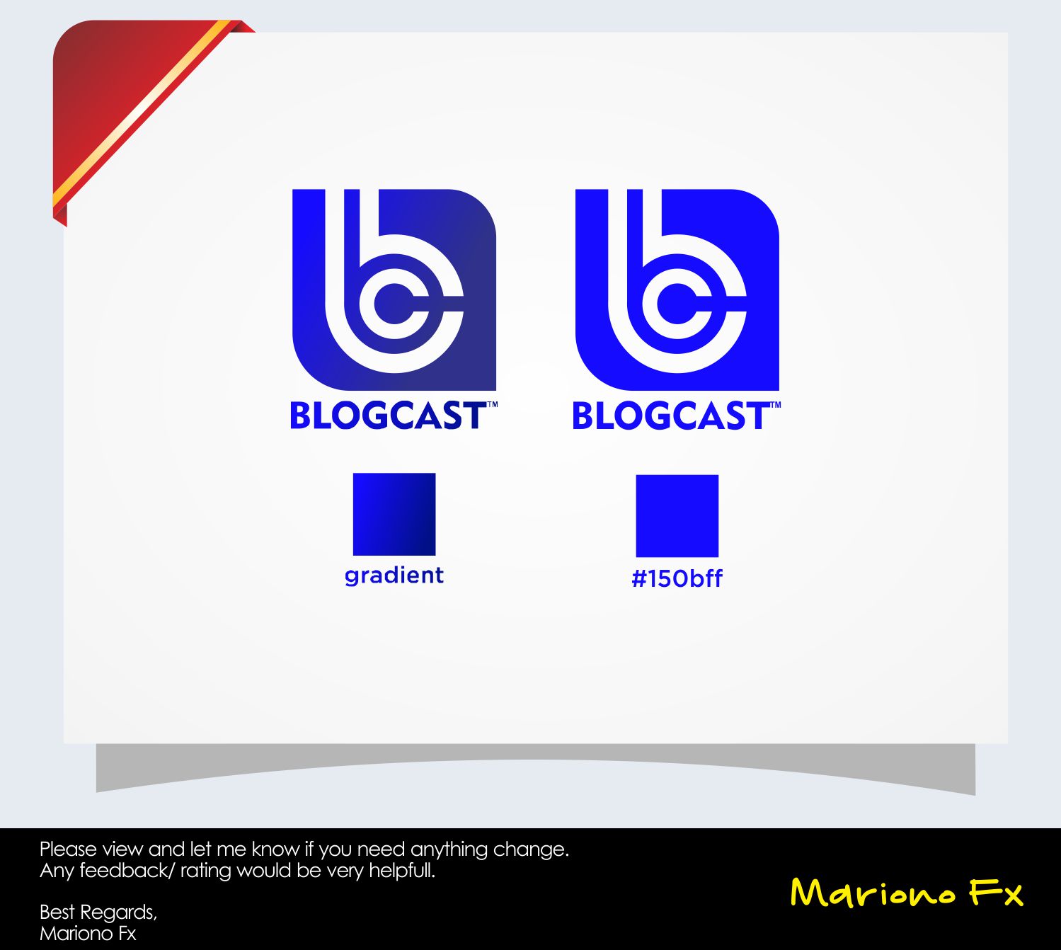 Logo Design by Mariono Fx for Blogcast.com | Design #13167265