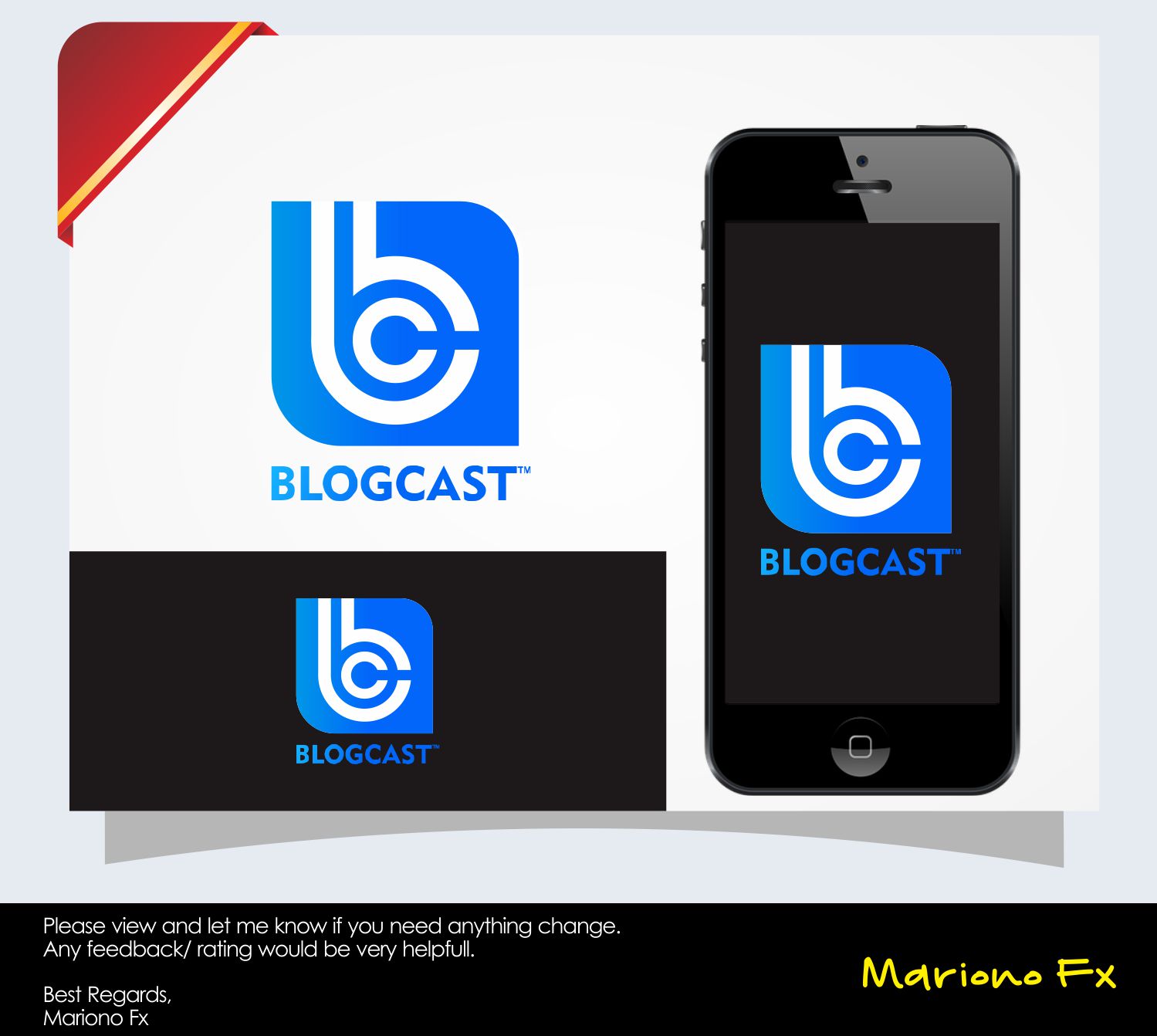 Diseño de Logo por Mariono Fx para Blogcast.com | Diseño #13172605