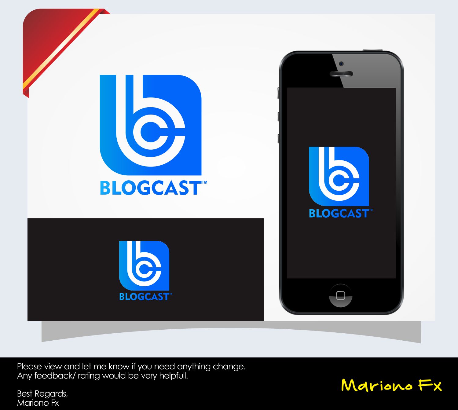 Diseño de Logo por Mariono Fx para Blogcast.com | Diseño #13179944